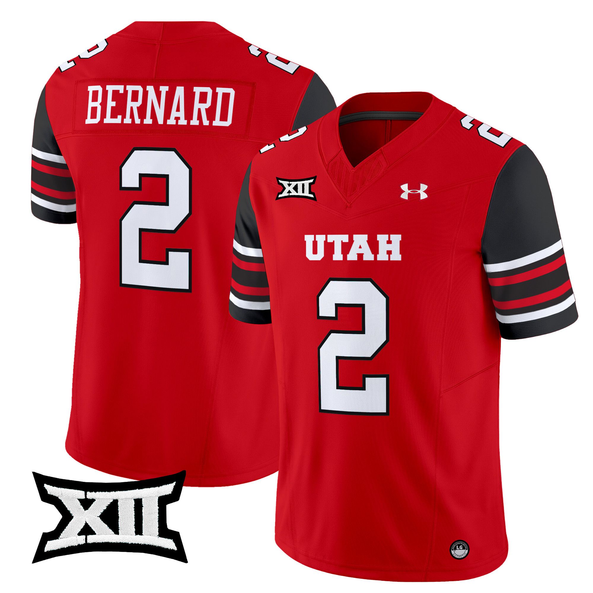 Men Utah Utes #2 Bernard Red 2024 Vapor Limited NCAA Jersey